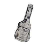 MKLHAVB Funda de Transporte for Guitarra acústica clásica Folk de 40"/41" con Correas Acolchadas y Cosidas Estilo periódico, de Tela Oxford 600D.(For 41inch)