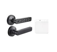 MKLUIY Cerradura de Puerta Inteligente con Huella Dactilar y Bluetooth Tuya, con contraseña electrónica, Tarjeta RFID, Llave y desbloqueo Remoto por aplicación for Hotel.(Q50-rfid M1)