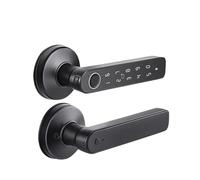 MKLUIY Cerradura de Puerta Inteligente con Huella Dactilar y Bluetooth Tuya, con contraseña electrónica, Tarjeta RFID, Llave y desbloqueo Remoto por aplicación for Hotel.(Q50-rfid-tuya)