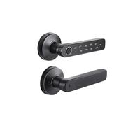 MKLUIY Cerradura de Puerta Inteligente con Huella Dactilar y Bluetooth Tuya, con contraseña electrónica, Tarjeta RFID, Llave y desbloqueo Remoto por aplicación for Hotel.(Q50-no RFID-Tuya)