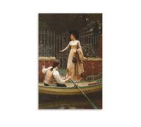 MKLYUA Edmund Leighton The Elopement - Póster de lienzo para decoración clásica, resistente al agua, a la decoloración, pintura de decoración universal, para regalar a amigos, profesores, 50 x 75 cm