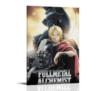 MKLYUA Fullmetal AlchemistPoster Lienzo Decoración Clásica Impermeable Fading Mural Arte Universal Decoración Pintura Regalo Amigo Profesor 50 x 75 cm Estilo Marco