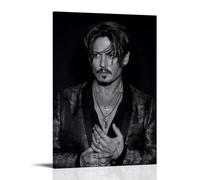 MKLYUA Johnny DeppPoster Lienzo decorativo clásico impermeable que se desvanece, arte mural universal, pintura para regalar a amigos, profesores, regalo de 50 x 75 cm, estilo marco