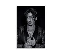 MKLYUA Johnny DeppPoster Lienzo decorativo clásico impermeable que se desvanece, arte mural universal, pintura para regalar a amigos, profesores, regalo de 60 x 90 cm, estilo sin marco