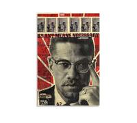 MKLYUA Malcolm XPoster Lienzo decorativo clásico impermeable que se desvanece, arte mural universal, pintura para regalar a amigos, profesores, regalo de 60 x 90 cm, estilo sin marco