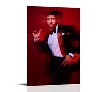 MKLYUA Póster de Aaron Taylor-Johnson - Lienzo decorativo clásico, impermeable, pintura de decoración universal, pintura para regalar a amigos, profesores, 60 x 90 cm, estilo marco