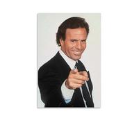 MKLYUA Póster de Julio Iglesias en lienzo para decoración clásica, resistente al agua, a la decoloración, arte mural, decoración universal, pintura para regalar a amigos, profesores, 20 x 30 cm