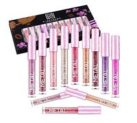 MKNZOME Juego de Brillo de Labios, 12 Colores Lápices Labiales Líquido Pintalabios Mate Metálico, Impermeable Larga Duradero Taza Antiadherente, Regalo Set de Maquillaje de Labios para Mujer Niñas#4