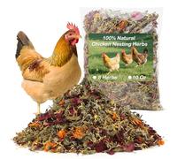 Mkobon 10 onzas de hierbas para anidar pollos, 8 flores secas y suplemento de hierbas para gallinas, ambientador natural para mejorar la producción de huevos, calidad de plumas y bienestar de gallinas