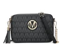 MKP - Bolso cruzado mediano ligero para mujer, bolso de mensajero con borla frontal y bolsillo con cremallera, Negro 2