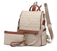 MKP - Mochila para mujer, de piel sintética, antirrobo, ligera, para mujer, casual, de viaje, escuela, 2 unidades