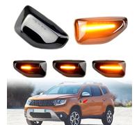 MKptopia 2 uds LED indicador lateral dinámico luz de señal de giro Compatible con Da-cia Lo-gan II 2012 San-dero II 2012 Du-ster 2018 indicador ámbar lámpara repetidora
