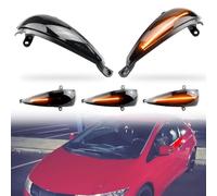 MKptopia 2 uds Luces de señal de giro dinámicas Compatible con Hon-da Ci-vic 2005-2012 Hatchback 3 puertas / 5 puertas Tipo-S Tipo-R Bombillas indicadoras de espejo lateral LED