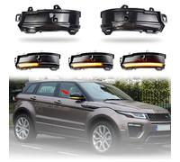 MKptopia 2 uds luz de señal de giro dinámica lámpara de espejo lateral Compatible con La-nd Ro-ver Dis-covery Sport Ran-ge Ro-ver Evo-que Ve-lar Ja-guar F-Pace E-Pace