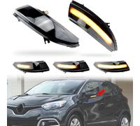 MKptopia Compatible con Re-nault Ca-ptur Ka-ptur 13-16 C-lio IV MK4 13-18 Zoe Luz de señal de giro dinámica LED Espejo indicador secuencial Lámpara intermitente