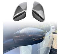 MKptopia espejo lateral cubiertas izquierda y derecha vista trasera espejo cubierta de recambio Compatible con V-W Golf 6 MK6 GTI R line T-ouran -fibra de carbono