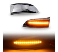 MKptopia LED Dinámica Luz Intermitente Espejo Retrovisor Indicador Compatible con Re-nault Me-gane MK3 Grand Scenic III Fluence-Negro(Versión actualizada)