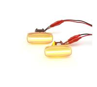 MKptopia Led dinámico luz de giro lateral fender marker intermitente secuencial Compatible con Ni-ssan Maxi-ma Sky-line R34 Alme-ra N15 N16 Pulsar Primera P11 P12 (Crystal blanco)