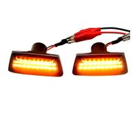 MKptopia Led dinámico luz de giro lateral marcador de guardabarros intermitente secuencial Compatible con O-pel Ast-ra H MK5 Za-fira B MK2 Cor-sa D MK4-Negro(Versión Actualizada)