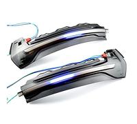 MKptopia LED Luz de señal de giro dinámica, Compatible con Au-di A3 8V S3 RS3 2013 2014 2015 2016 2017 2018 2019 2020, luz intermitente de agua que fluye intermitente azul claro y amarillo