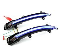 MKptopia luz de señal de giro dinámica indicador Carcasa de espejo latera Compatible con Au-di Q5 Q7 (Azul y amarillo)