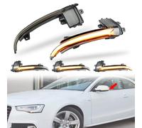 MKptopia Luz indicadora de señal de giro LED dinámica, luz intermitente indicadora de espejo retrovisor de desplazamiento secuencial Compatible con Au-di A4 A5 B8.5 S5 A3 8P B8.5 RS3 RS4 RS5