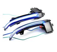 MKptopia Luz indicadora de señal de giro LED dinámica, luz intermitente indicadora de espejo retrovisor de desplazamiento secuencial Compatible con Au-di A4 A5 B8.5 S5 A3 8P B8.5-azul y amarillo
