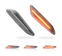 MKptopia Luz indicadora lateral LED dinámica señal de giro, 2 uds lámpara indicadora intermitente Compatible con 147156 Fi-at E-gea T-ipo 356 Lan-cia De-lta Yps-ilon-Cristal blanco