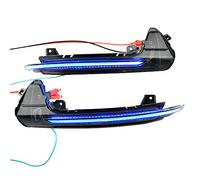 MKptopia MKtopia Intermitente de espejo dinámico Compatible con Au-di A6 C7 C7.5 4G S6 Señal de giro LED 2013 2014 2015 2016 2017 2018 RS6 S Line tuning parts-Azul y amarillo