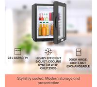 MKS-12 Minibar 24 litros clase E vidrio negro 0dB