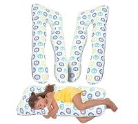 MKS Almohada para cama infantil para dormir 60 x 120 cm | Almohada para dormir de lado para niños | Almohada antiestrés para niños | Almohada cómoda para el manejo del estrés | Almohada de peluche