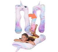 MKS Cojín infantil para dormir de 60 x 120 cm, cojín para dormir de lado para niños, antiestrés, cojín cómodo para niños para controlar el estrés, cojín infantil (unicornio)