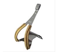 MKS Acero y Cuero Clip para Dedos, Unisex, Negro, M