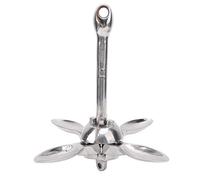 MKSDJFKA Ancla de rezón Plegable para Barco de Acero Inoxidable 316, Ancla de Grado Marino Resistente, Estructura de Paraguas para un fácil Almacenamiento, Superficie Pulida Espejo para