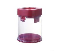 MKTOLHUS Prensa de ajo manual antideslizante transparente | Picadora de acero inoxidable 304 con recipiente ABS transparente, tapa, base antideslizante, utensilio de cocina para una