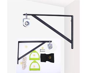 Mkuha Polea de Cuerda montado en la Pared,Cuerda elástica para rehabilitación de Hombro(una polea de Acero Inoxidable)