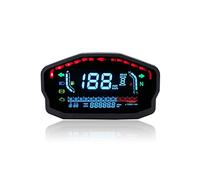 MKVAXR 1 2 4 Cilindros Motocicleta Universal LUZ LCD Velocímetro Retroiluminación Digital Odómetro, for BMW Medidor de datos de viajes en motocicleta(Without Sensor)