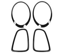 MKVAXR 4 embellecedores de repuesto for faros delanteros y traseros coche, color negro brillante, for R56, R57, R58 R59, for JCW 2007-2015 Embellecedor para faros delanteros de coche