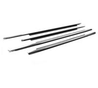 MKVAXR 4 piezas de burletes for puertas y ventanas de coche cromados, burlete for moldura de cinturón, for Q5 2009 2010 2011 2012 2013 2014 2015 2016 2017 2018 Tira de sellado para puertas de coche