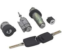 MKVAXR Actuador de bloqueo de puerta automático Al198 4D0905855G 4B0905851B Juego de cerradura completo Interruptor de encendido Cilindro de barril de puerta izquierda, para A6 C5 4B