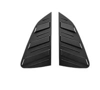 MKVAXR Alerón Trasero Cromado ABS for Polo 2019-2024, Cubierta Lateral, moldura Triangular, Accesorios for Coche Tapa de la persiana de la Ventana del vehículo(Matte Black)