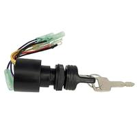 MKVAXR Bloqueo de llave de encendido automático Interruptores de botón coche, interruptor llave encendido 87-17009A5, para motores fuera borda para Mercury, arrancador 6 cables 3