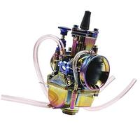 MKVAXR Carburador de motocicleta 21 24 26 28 30 32 34mm Power Jet Dirt Bike 4T PWK 110cc 250cc 125cc Conjunto de carburador de motocicleta(BLACK 32mm)