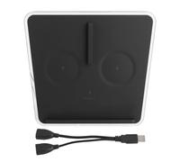 MKVAXR Cargador inalámbrico for coche de 10 W, for Tesla, Model 3 Pad, cargador dual for teléfono con luz ambiental Adaptador de cargador de coche USB doble