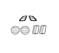 MKVAXR Cubierta Individual de Giro for ceja de Rueda, for Jeep, Wrangler TJ 1997-2006, decoración de luz de señal de Giro de Coche de Metal Cubierta para Faros Delanteros de Coche(A Set)