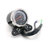 MKVAXR Cuentakilómetros de Aluminio de 12 V for Motocicletas Cafe Racer Velocímetro para Motocicleta(Speedometer Only)
