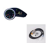 MKVAXR Cuentakilómetros for motocicleta, velocímetro a color, tacómetro, medidores, instrumento digital LCD Medidor de datos de viajes en motocicleta(With sensor)