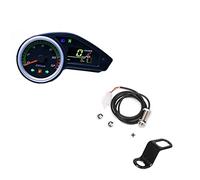 MKVAXR Cuentakilómetros for motocicleta, velocímetro a color, tacómetro, medidores, instrumento digital LCD Medidor de datos de viajes en motocicleta(With bracket)