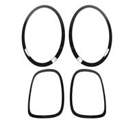 MKVAXR Embellecedores de faros delanteros y traseros en negro brillante for F55, F56, F57 One JCW 2014 Embellecedor para faros delanteros de coche