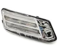 MKVAXR For, for XC60 2009 2010 2011 2012 2013 Luz de esquina delantera del coche Lámpara circulación diurna señal giro antiniebla DRL Luz de giro delantera del coche(BLACK L side)